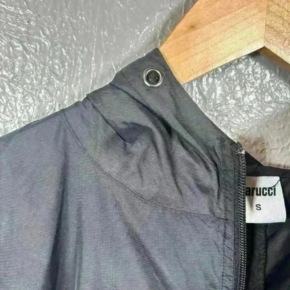 MARUCCI Retro Style 90s Zip Up Black White Baseball Windbreaker Men Small - Picture 7 of 12